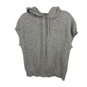 R+A Gray Short Sleeve 100% Cashmere Sweatshirt Sweater Size‎ Small